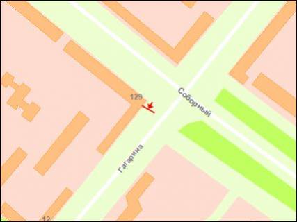 Ситилайт A в Запорожье, 1.8x1.2  пр. Соборний — вул. Донцова (Гагаріна), праворуч (Білла) схема