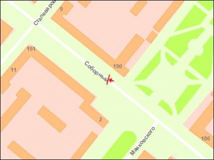 Ситилайт Р/П в Запорожье, 1.8x1.2  вул. Сталеварів — вул. Маяковського схема