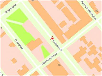 Ситилайт Р/П в Запорожье, 1.8x1.2  вул. Фортечна — вул. Пролетарська схема