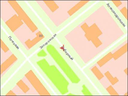 Ситилайт Р/П в Запорожье, 1.8x1.2  вул. Запорізька — вул. Приходська схема