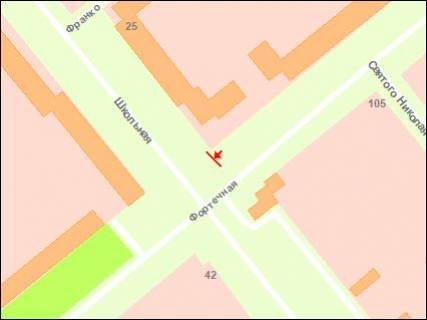 Призма A в Запорожье вул.Шкільна - вул.Фортечна , ст.А (призматрон) - 439130 схема