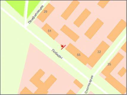 Билборд B в Запорожье Победы ул схема