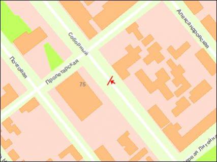 Ситилайт Р/П в Запорожье, 1.8x1.2  вул. Пролетарська — вул. Перша ливарна схема