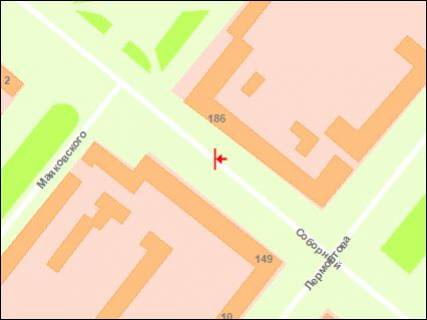 Скроллер Р/П в Запорожье вул. Маяковського — вул. Лермонтова - 252168 схема