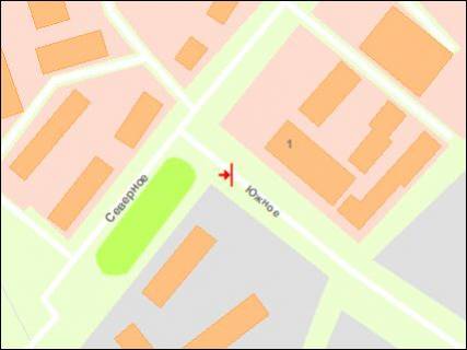 Призма A в Запорожье Південне шосе (розподільча смуга) - пр.Металургів (рух до вул.Дігональної) (призматрон) - 439129 схема