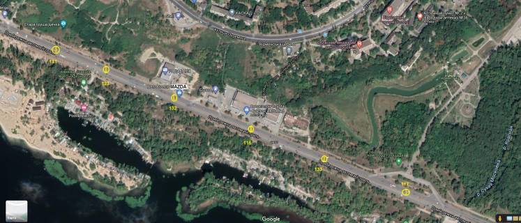 Білборд, Бігборд (Борд)  B у Запоріжжі Набережна магістраль – вул.Толстого (150м до АЗС), рух до вокзалу схема