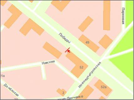 Билборд B в Запорожье Победы ул схема