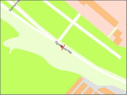 Призматрон, Призма B у Запоріжжі Набережна МАГІСТРАЛЬ - вул.Фортечна, "АШАН", "Сіті Мол", рух до вокзалу (призматрон) - 254477 схема