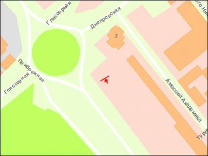 Білборд, Бігборд (Борд)  A у Запоріжжі Набережна магістраль -Дубовий гай, №1 (ближній), ст.А схема