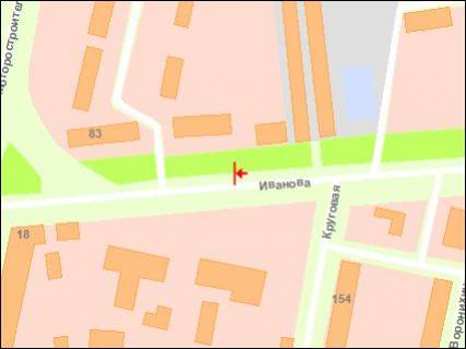 Білборд, Бігборд (Борд)  A у Запоріжжі вул.Іванова, СК «Стріла» - (дорога от аеропорта), ст.А схема