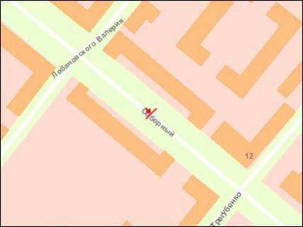 Ситилайт Р/П в Запорожье, 1.8x1.2  вул. Трегубенка — вул. Лобановського схема