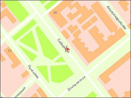 Ситилайт Р/П в Запорожье, 1.8x1.2  пл. Університетська — пл. Волі схема