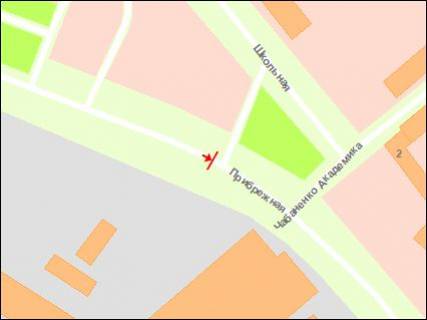 Білборд, Бігборд (Борд)  B у Запоріжжі Набережна магістраль - вул.Анатолія Чаботенка, автосалон "Альфа Плюс", рух до вокзалу схема