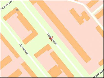 Сiтiлайт Р/П у Запоріжжі вул. Українська - вул. Запорізька схема
