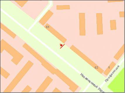 Билборд B в Запорожье Независимой Украины ул схема