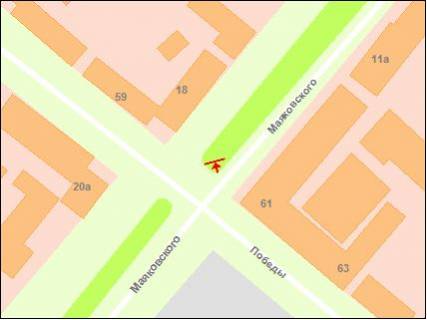 Білборд, Бігборд (Борд)  A у Запоріжжі Маяковського пр схема