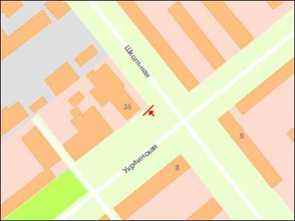 Призматрон, Призма B у Запоріжжі вул.Шкільна – вул.Українська , ст.Б (призматрон) - 251845 схема