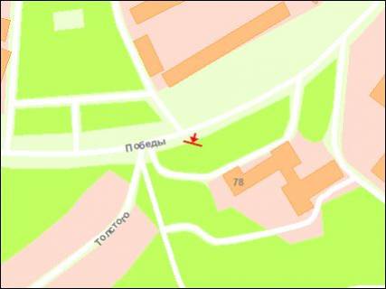 Билборд B в Запорожье вул.Перемоги,97, ст.Б схема