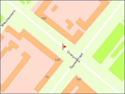 Скроллер Р/П в Запорожье вул. Маяковського — вул. Лермонтова - 252172 схема