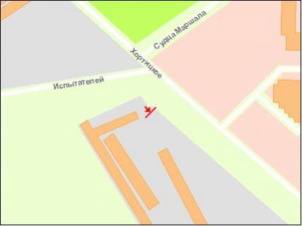 Билборд A в Запорожье Хортицкое шоссе схема