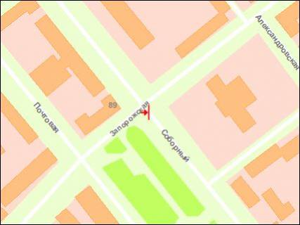 Ситилайт Р/П в Запорожье, 1.8x1.2  вул. Запорізька — вул. Приходська схема