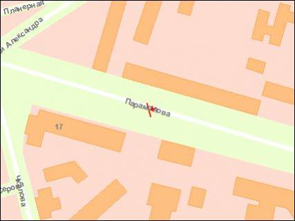 Билборд A в Запорожье вул.Закарпатського легіону(Комарова) - вул.Парамонова, рух від вул.Комарова пожарка слева (в город) схема