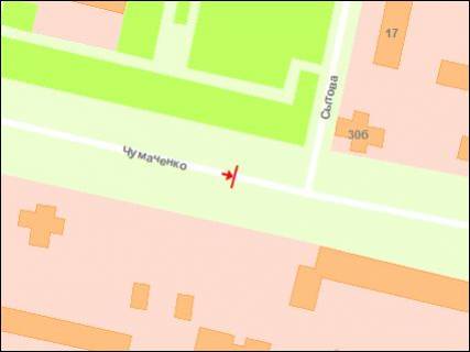 Призма A в Запорожье вул.Чумаченко - вул.Ситова, ст.А1 (призматрон) ринок справа - 376520 схема