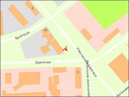 Билборд B в Запорожье вул.Перемоги - вул.Нахімова, ст.Б схема