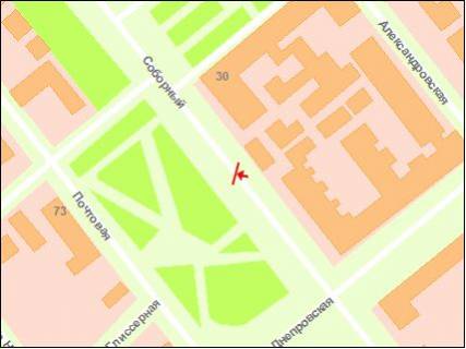 Сiтiлайт Р/П у Запоріжжі пл. Університетська - пл. Волі схема