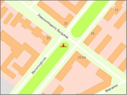 Призматрон, Призма A у Запоріжжі пр.Металургів -вул.Б.Хмельніцького, рух від пр.Соборності (призматрон) - 254508 схема