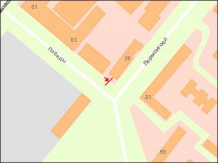 Призма B в Запорожье вул.Перемоги-вул.В.Зайцева (Лермонтова), ст.Б (призматрон) - 439100 схема
