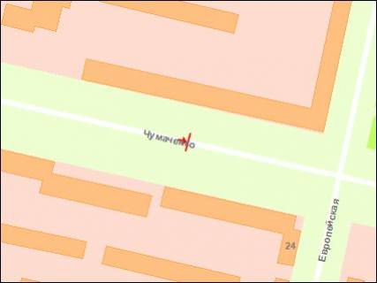 Билборд A в Запорожье вул.Чумаченко,34, АТБ/Сильпо, ст.А схема