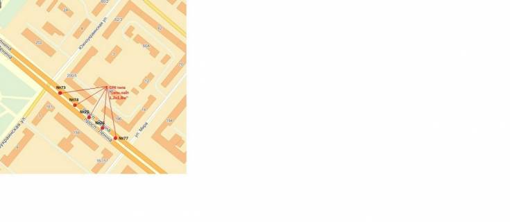 Сiтiлайт Р/П у Запоріжжі, 1.8x1.2  вул. Південноукраїнська — вул. Миру схема