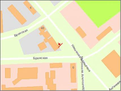 Билборд A в Запорожье Нахимова Адмирала ул схема