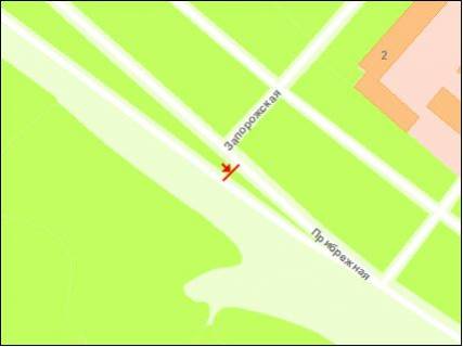 Призма B в Запорожье Набережна магістраль – вул.Запорізька, "АШАН", рух до вокзалу (призматрон) - 254498 схема