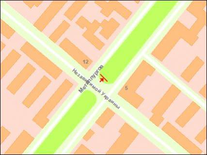 Призма A в Запорожье пр.Металургів - вул.Незалежної України (призматрон) - 254338 схема