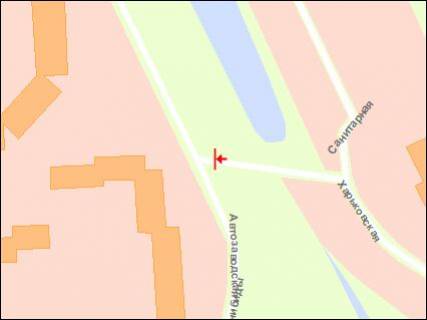 Білборд, Бігборд (Борд)  A у Запоріжжі вул. Автозаводська-вул.Говорухи, рух від вул.Говорухи схема