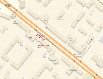 Бэклайт A в Запорожье пр.Соборний, 171 Сельпо, ст.А схема