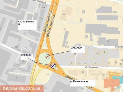 Призматрон, Призма B у Запоріжжі пр.Соборний -вул.Космічна (коло), обличчям до пр.Соборного (призматрон) - 8938 схема