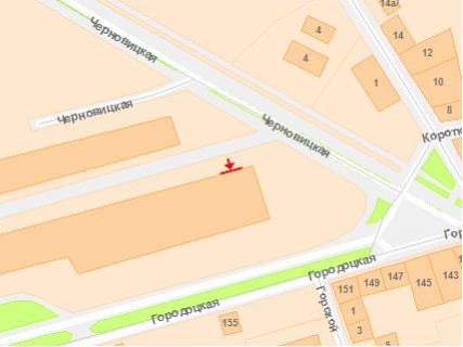 Билборд A в Львове Черновицкая ул. схема