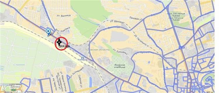 Билборд B в Львове, 3х6  Шевченко, ул. схема