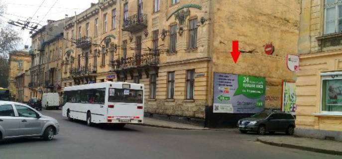 Білборд, Бігборд (Борд)  A у Львові, 3х6  Шота Руставелі, 8 вул. Фото 1