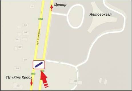 Билборд Р/П в Львове, 3х6  Стрыйская, 330 ул. схема