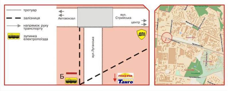 Білборд, Бігборд (Борд)  B у Львові, 3х6  Луганська вул. схема