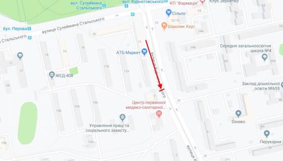 Призматрон, Призма A у Києві, 3х6  Дашкевича вул., 9 у напрямку пр. Броварський, поруч з АТБ - 189114 схема