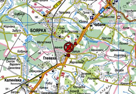 Билборд A в Київських трасах, 3x6  Траса Київ-Одеса, 23500 схема