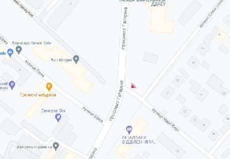 Нестандарт  в Днепр (Днепропетровск) Гагарина пр. - Марии Кюри ул. схема