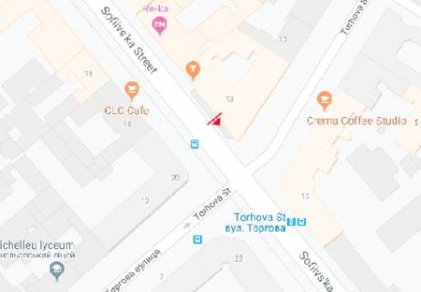 Ситилайт B в Одессе, 1.8x1.2  Софиевская ул. - Торговая ул., в город, B схема