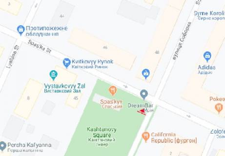 Бэклайт A в Николаеве Соборна (Радянська) вул. схема