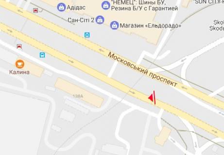 Білборд, Бігборд (Борд)  A у Харкові просп. Героїв Харкова (Московський)., 138в схема